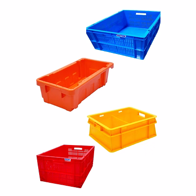 Caisses en plastique Contact Alimentaire Professionnelle Logistique pour Transport et Stockage PATTON-3