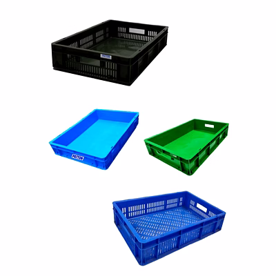 Caisses en plastique Contact Alimentaire Professionnelle Logistique pour Transport et Stockage PATTON-4