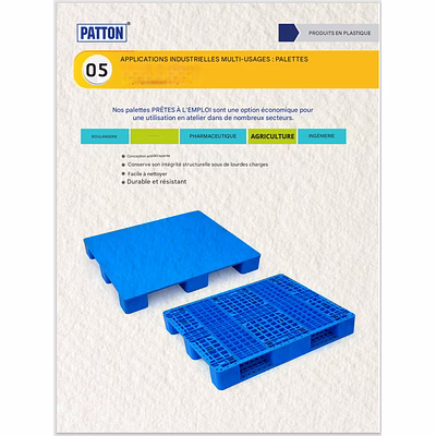 Palette en plastique Professionnelle Logistique Stockage et Transport PATTON-12864418