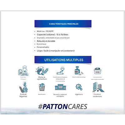 Palette en plastique Professionnelle Logistique Stockage et Transport PATTON-3