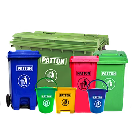 patton international poubelles en plastique à déchets et sans contact patton