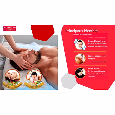 Huile Rouge 9 plantes Cheveux et Corps Homme Rafraîchissante Navratna Himani-2