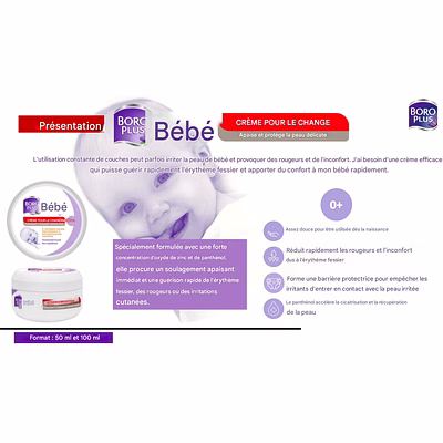 Protection Peau Crème Beaume Huile Savon Change Bébé BoroPlus-4