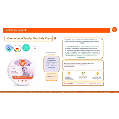 Crème pour Bébé Toucher Doux Creme21-12865674