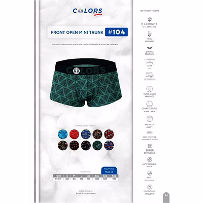 Caleçon Homme TRUNK Court et  Long Colors RUPA-6