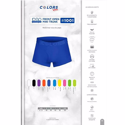 Caleçon Homme TRUNK Court et  Long Colors RUPA-1