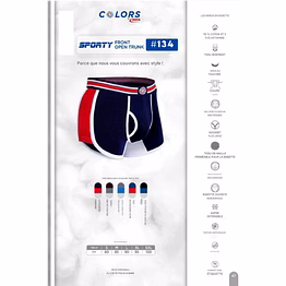 caleçon homme trunk court et long colors rupa
