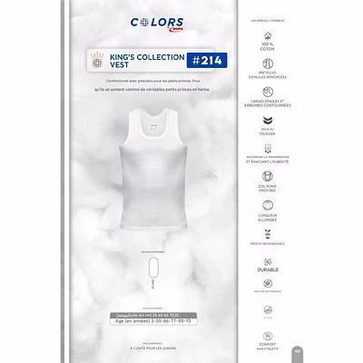 Débardeur Slip Caleçon JUNiOR Colors RUPA-7