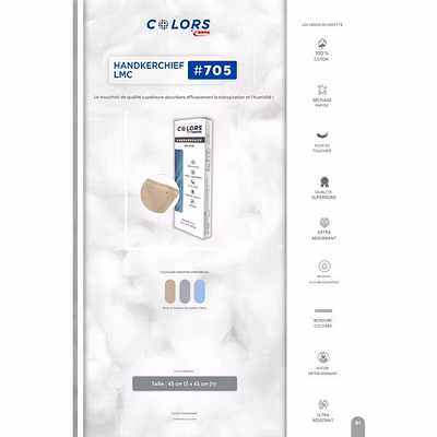 Mouchoir 45x45 HandKerChief Collection Colors RUPA-2