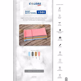 serviette bain main visage towel collection colors rupa