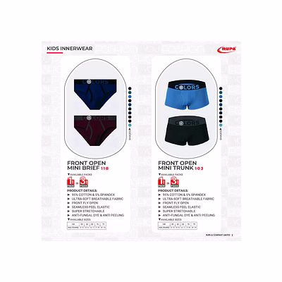 Sous-Vêtements Enfants Children InnerWear RUPA-2