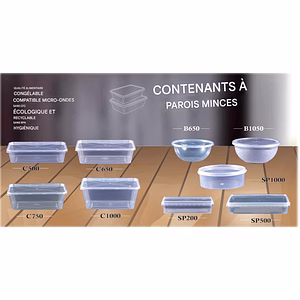 Contenant Plastique Alimentaire différents formats GLEN