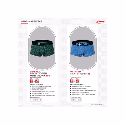 Sous-Vêtements Homme Mens InnerWear RUPA-20