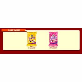 gaufrettes wafers éclatant chocolat fraise saj food bisk farm
