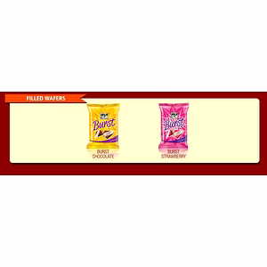 Gaufrettes Wafers éclatant Chocolat Fraise Saj Food Bisk Farm