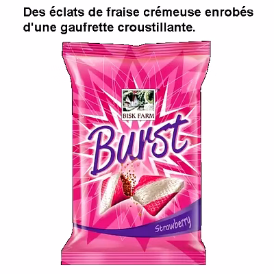 Gaufrettes Wafers éclatant Chocolat Fraise Saj Food Bisk Farm-2