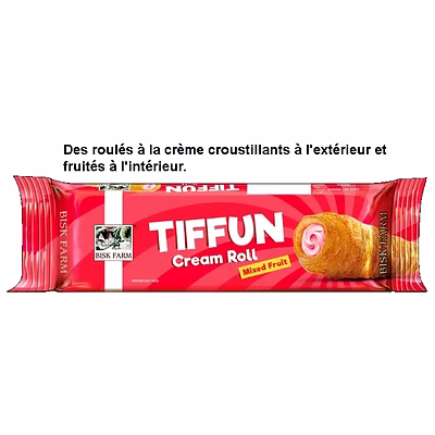 Roulé à la Crème Cream Roll Fruits Vanille Tiffun Saj Food Bisk Farm-1