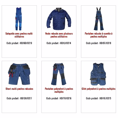 Vêtements Travail Sécurité Professionnelle Protection Corporelle normes CE EPi-8