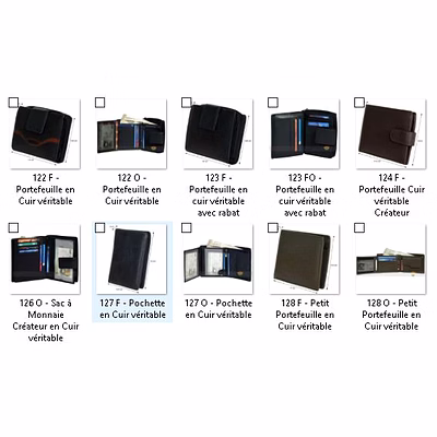 Portefeuille Cuir Leather Wallet LGMC-30