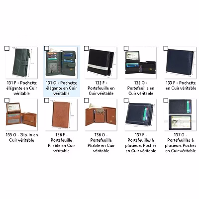 Portefeuille Cuir Leather Wallet LGMC-31