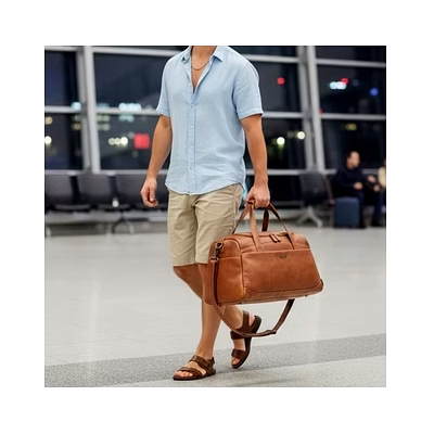 Sac Voyage Roulettes Trolley Cuir LGMC-1