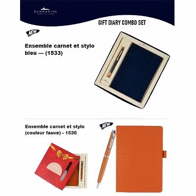 Coffret Stylo Carnet Cadeau Boîte Pen Gift Set Box Submarine-5