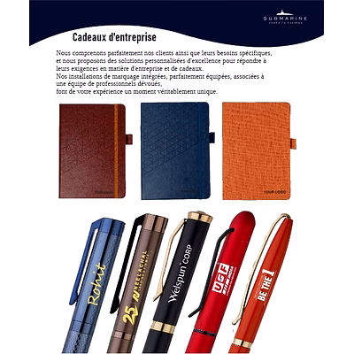 Coffret Stylo Carnet Cadeau Boîte Pen Gift Set Box Submarine-9