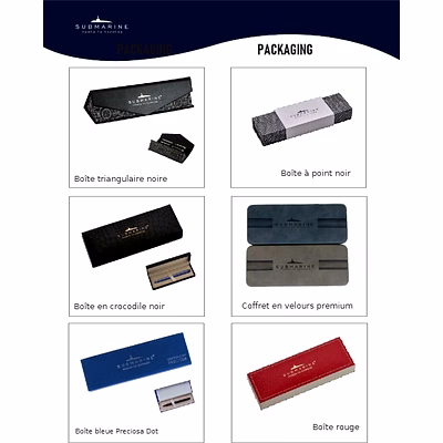 Coffret Stylo Carnet Cadeau Boîte Pen Gift Set Box Submarine-6