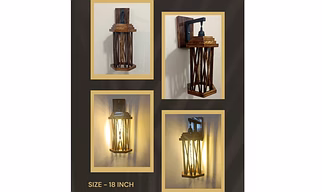 Wooden wall lamps