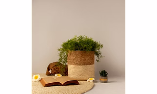Jute Planter Duel Color 10x10inch