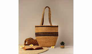 Midnight V Jute Tote