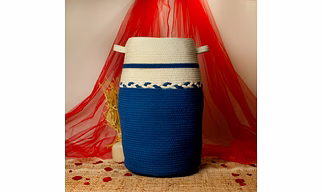 Blue panda Laundry basket