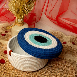 evil eye basket with lid