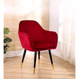 red velvet armchair