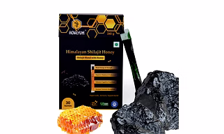 Honeyum Shilajit Honey Sticks | Pure Honey | Mess-Free 8g x 30 Sachets | Muscle Recovery & Strenght | Zero Sugar Added | Tear Squeeze Eat | A Grade Honey