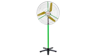 Almonard Pedestal Air Circulator Fan | 24" Sweep | Heavy-Duty Industrial Cooling Fan (Green)