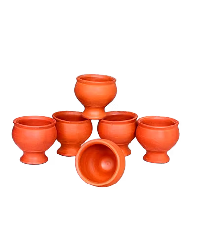 Unglazed Terracotta Re-Usable Ice Cream Serving Cups-BECI01