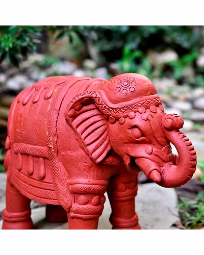 Terracotta Elephant Show Piece-BET68