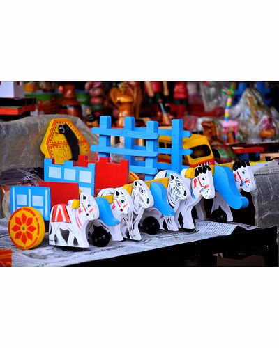 GI Tagged Sawantwadi Wooden Toy &amp; Handicrafts / Bullock Cart-BETW06