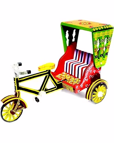 GI Tagged Sawantwadi Wooden Toy &amp; Handicrafts / Cycle Rickshaw-BETW48