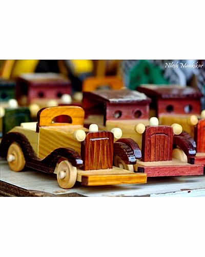 GI Tagged Sawantwadi Wooden Toy &amp; Handicrafts / Vintage Car-BETW07
