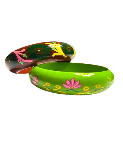 GI Tagged Sawantwadi Wooden Toy &amp; Handicrafts / Wooden Bangles-BETW39