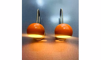 Pair of mid-century wall lamps Hand Made Wall Sconce Raw Brass Wall Light