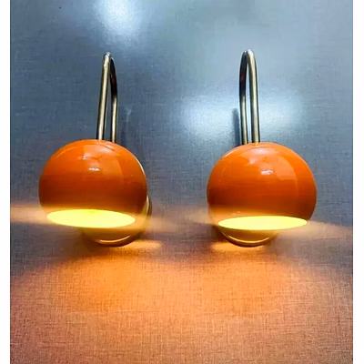 unbranded pair of mid-century wall lamps hand made wall sconce raw brass wall light