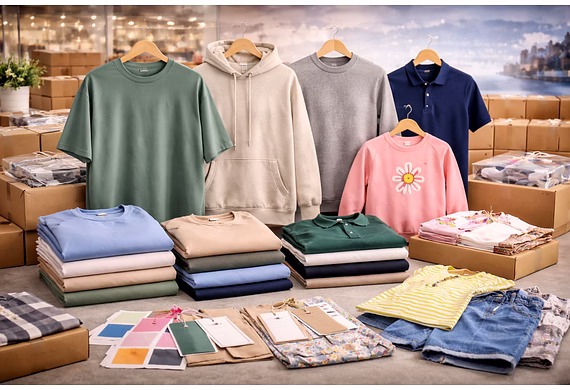 Trending apparel products from India including oversized tees, hoodies, polo uniforms, and kidswear 