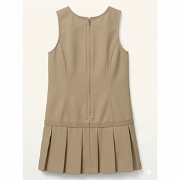 drop waist jumper w/ ribbon bow