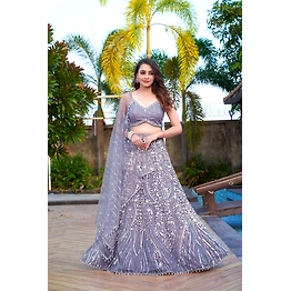 havra Levender Sequence Lehenga