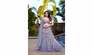 Levender Sequence Lehenga