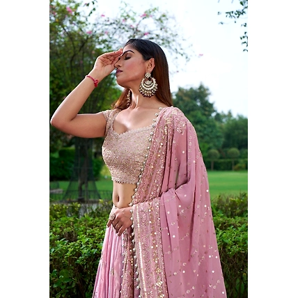 Dusty pink Lehenga-6