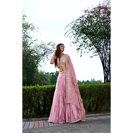 havra Dusty pink Lehenga
